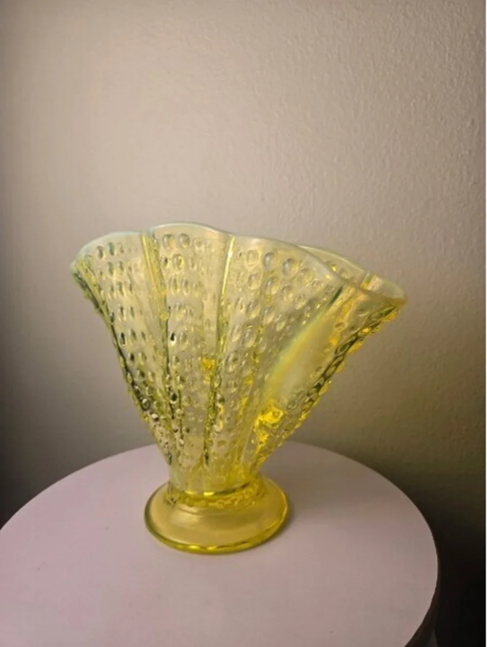 Fenton Topaz Opalescent Hobnail Large 8